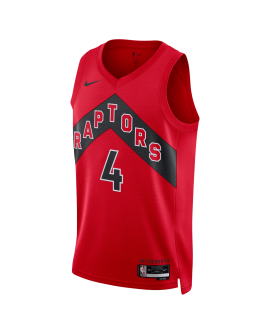 Scottie Barnes #4 Toronto Raptors Rotes Icon-Trikot