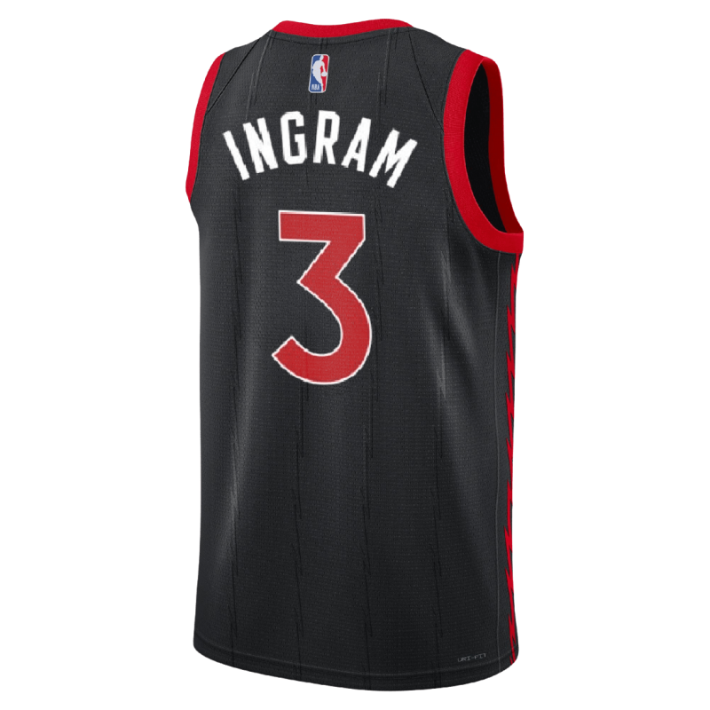Brandon Ingram #3 Toronto Raptors Schwarzes Statement-Trikot