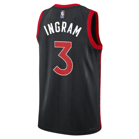 Brandon Ingram #3 Toronto Raptors Schwarzes Statement-Trikot