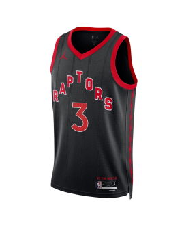 Brandon Ingram #3 Toronto Raptors Schwarzes Statement-Trikot