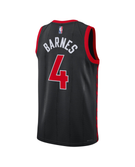 Scottie Barnes #4 Toronto Raptors Schwarzes Statement-Trikot