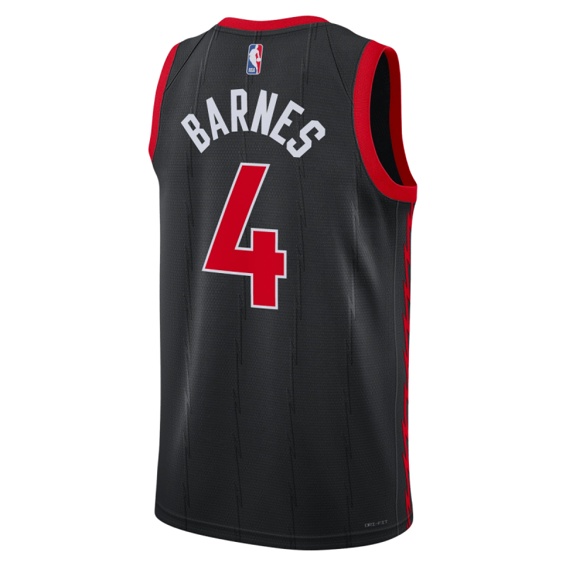 Scottie Barnes #4 Toronto Raptors Schwarzes Statement-Trikot