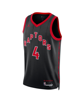 Scottie Barnes #4 Toronto Raptors Schwarzes Statement-Trikot