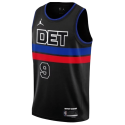 Ausar Thompson #9 Detroit Pistons Schwarzes Statement-Trikot
