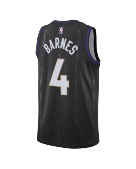 Scottie Barnes #4 Toronto Raptors Schwarz City Edition-Trikot