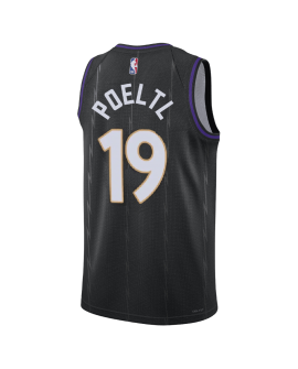 Jakob Poeltl #19 Toronto Raptors Schwarz City Edition-Trikot