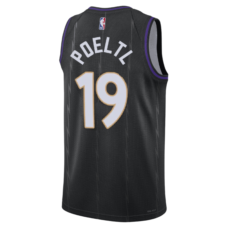 Jakob Poeltl #19 Toronto Raptors Schwarz City Edition-Trikot