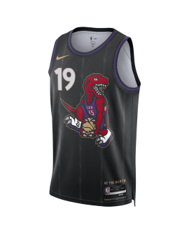 Jakob Poeltl #19 Toronto Raptors Schwarz City Edition-Trikot