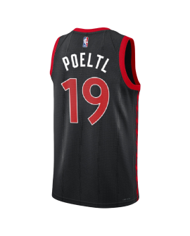 Jakob Poeltl #19 Toronto Raptors Schwarzes Statement-Trikot