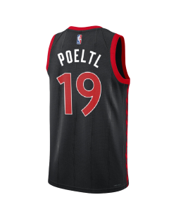 Jakob Poeltl #19 Toronto Raptors Schwarzes Statement-Trikot