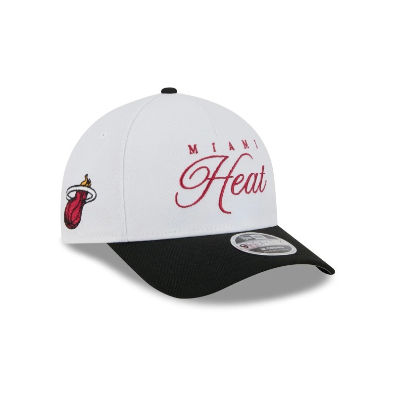 Miami Heat 2025 M-Crown Draft 9FORTY Snapback-Mütze mit A-Rahmen