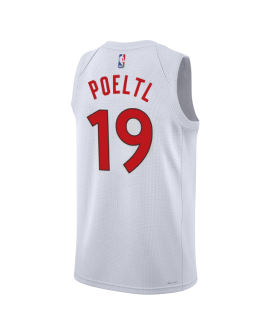 Jakob Poeltl #19 Toronto Raptors Weiß Association Trikot