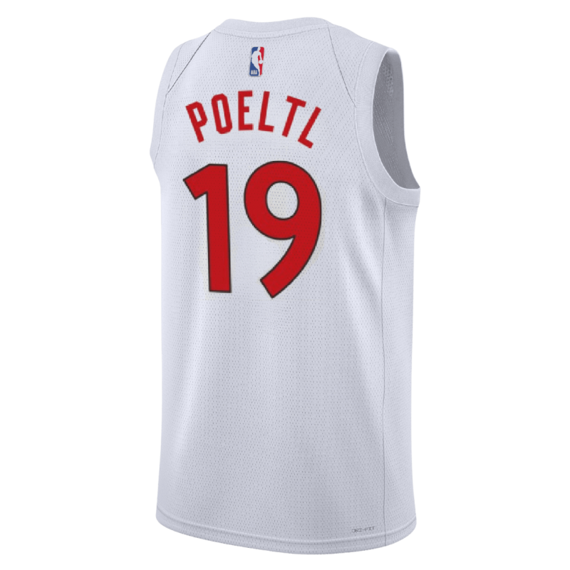 Jakob Poeltl #19 Toronto Raptors Weiß Association Trikot