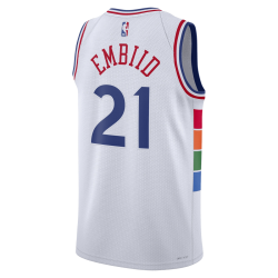 Joel Embiid #21 Philadelphia 76ers Weißes City Edition-Trikot