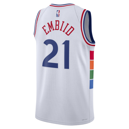 Joel Embiid #21 Philadelphia 76ers Weißes City Edition-Trikot