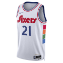Joel Embiid #21 Philadelphia 76ers Weißes City Edition-Trikot