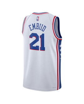 Joel Embiid #21 Philadelphia 76ers Weiß Association-Trikot