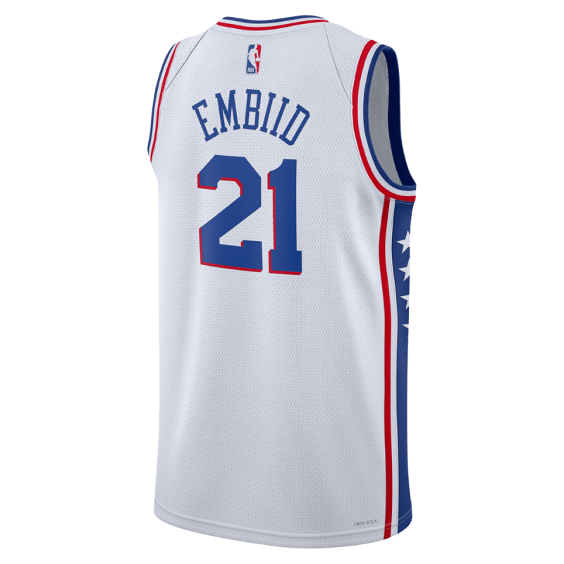 Joel Embiid #21 Philadelphia 76ers Weiß Association-Trikot