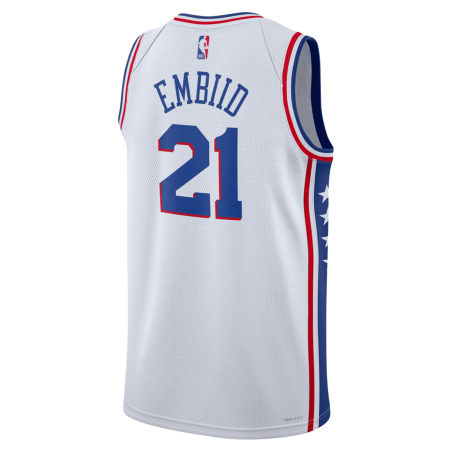Joel Embiid #21 Philadelphia 76ers Weiß Association-Trikot