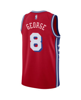 Paul George #8 Philadelphia 76ers Rotes Statement-Trikot