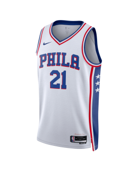 Joel Embiid #21 Philadelphia 76ers Weiß Association-Trikot