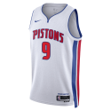 Ausar Thompson #9 Detroit Pistons Weiß Association-Trikot