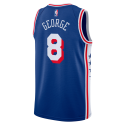 Paul George #8 Philadelphia 76ers Blaues Icon-Trikot