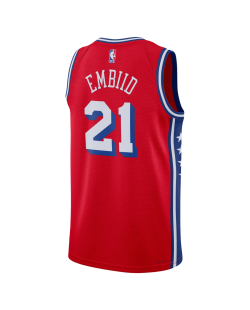 Joel Embiid #21 Philadelphia 76ers Rotes Statement-Trikot