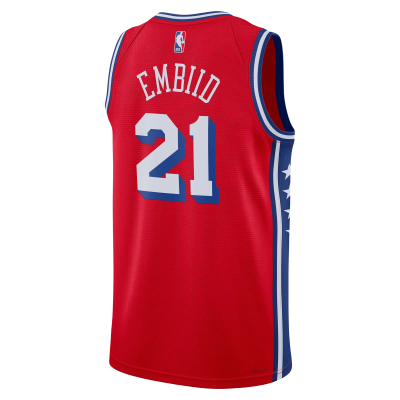 Joel Embiid #21 Philadelphia 76ers Rotes Statement-Trikot