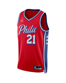 Joel Embiid #21 Philadelphia 76ers Rotes Statement-Trikot