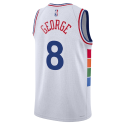 Paul George #8 Philadelphia 76ers Weißes City Edition-Trikot