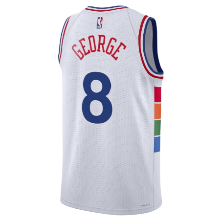 Paul George #8 Philadelphia 76ers Weißes City Edition-Trikot
