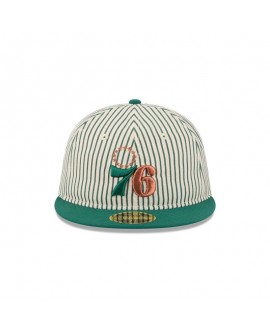 Just Caps Seersucker Philadelphia 76ers Retro Crown 59FIFTY taillierte Mütze