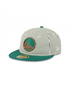 Just Caps Seersucker Golden State Warriors Retro Crown 59FIFTY taillierte Mütze