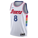Paul George #8 Philadelphia 76ers Weißes City Edition-Trikot