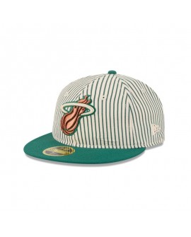 Just Caps Seersucker Miami Heat Retro Crown 59FIFTY taillierter Hut
