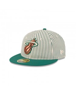Just Caps Seersucker Miami Heat Retro Crown 59FIFTY taillierter Hut