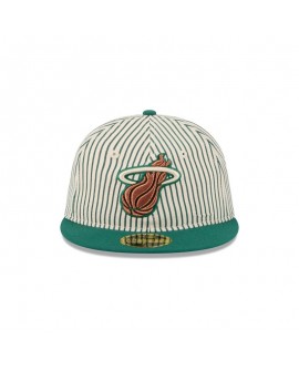 Just Caps Seersucker Miami Heat Retro Crown 59FIFTY taillierter Hut