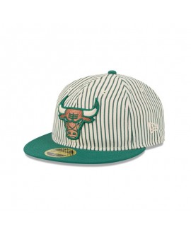 Just Caps Seersucker Chicago Bulls Retro Crown 59FIFTY Fitted Hat