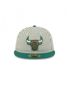 Just Caps Seersucker Chicago Bulls Retro Crown 59FIFTY Fitted Hat