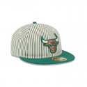 Just Caps Seersucker Chicago Bulls Retro Crown 59FIFTY Fitted Hat