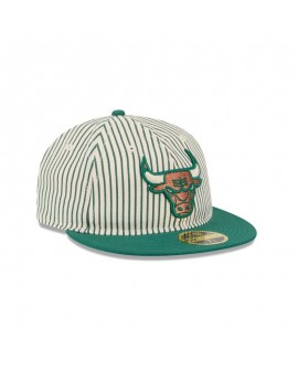 Just Caps Seersucker Chicago Bulls Retro Crown 59FIFTY Fitted Hat