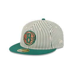 Just Caps Seersucker Brooklyn Nets Retro Crown 59FIFTY taillierte Mütze