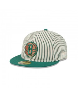 Just Caps Seersucker Brooklyn Nets Retro Crown 59FIFTY taillierte Mütze