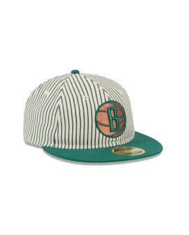 Just Caps Seersucker Brooklyn Nets Retro Crown 59FIFTY taillierte Mütze