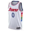 Tyrese Maxey #0 Philadelphia 76ers Weißes City Edition-Trikot