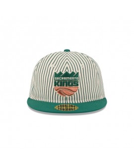 Just Caps Seersucker Sacramento Kings Retro Crown 59FIFTY Fitted Hat