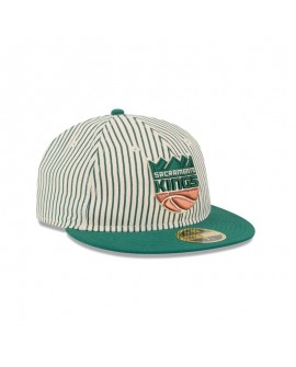 Just Caps Seersucker Sacramento Kings Retro Crown 59FIFTY Fitted Hat