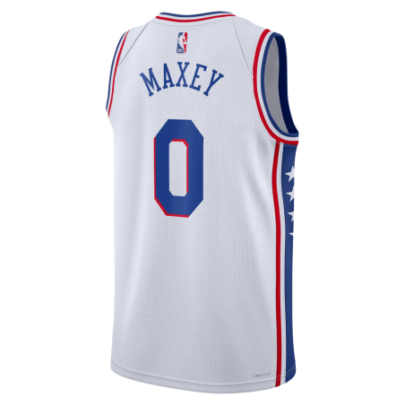 Tyrese Maxey #0 Philadelphia 76ers Weißes Association-Trikot