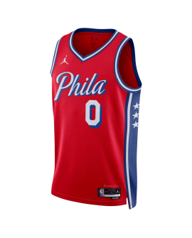 Tyrese Maxey #0 Philadelphia 76ers Rotes Statement-Trikot